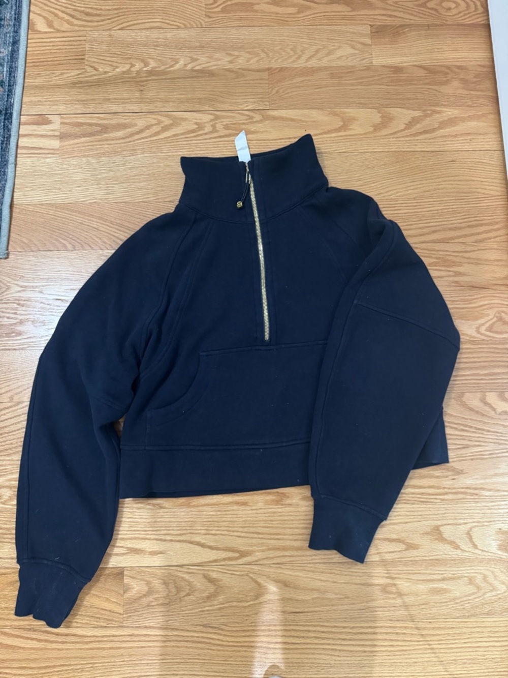 LULULEMON Womens Black Half-Zip Funnel Neck Sweatshirt